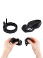 The Lollipop Black Silicone Chastity Cage - Large