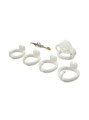 The Lollipop White Resin Chastity Cage with rings and key