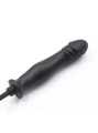 Expandable Pleasure Inflatable Penis Butt Plug with handheld pump, designed for customizable sensations and versatile use as a butt plug or dildo.