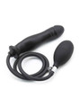Expandable Pleasure Inflatable Penis Butt Plug with handheld pump, designed for customizable sensations and versatile use as a butt plug or dildo.