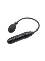 Expandable Black Rubber Dildo Butt Plug with handheld pump for customizable and realistic anal stimulation.
