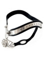 Male chastity belt with ventilating cage and anal opening, featuring a secure stainless steel design and silicone-lined waistband for comfort.