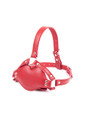 Adjustable Mouth Shaped Penis Gag with Harness in red vegan leather and PVC