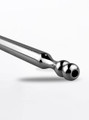 Detailed View of Urethral Sound with Measurement: Close-up of the top portion of a stainless steel urethral sound, highlighting the smooth, rounded tip and measurement markings.