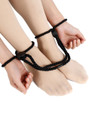 The Cotton Rope Cuff laid out, highlighting its adjustable design and secure clasps.