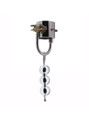 Stainless steel heavy-duty ball stretcher with spikes and weights.