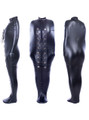Three angles of the vegan leather mummy-style bondage sleep sack, emphasizing its versatility.