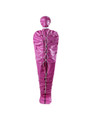 Full-body bondage sleep sack with a loose mummification-style fit, shown from the back with the detachable hood attached.