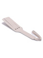 Full view of the beige real leather double-layer paddle with a textured surface.
