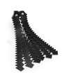 Lightweight three-layered PU leather flogger with unique zigzag edges.