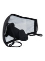 Side view of the restraint mask showing adjustable straps.