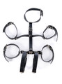 Flat layout of the backstrap armbinder with multiple straps and buckles