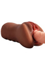 tight realistic vagina with cock penetration in brown masturbator