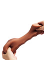 extreme stretch of soft TPE brown sex toy