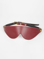 Full front view of luxury Red leather eye mask