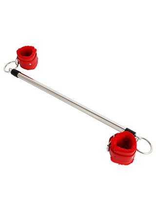 The Lollipop Steel Spreader Bar with Handcuffs - Red