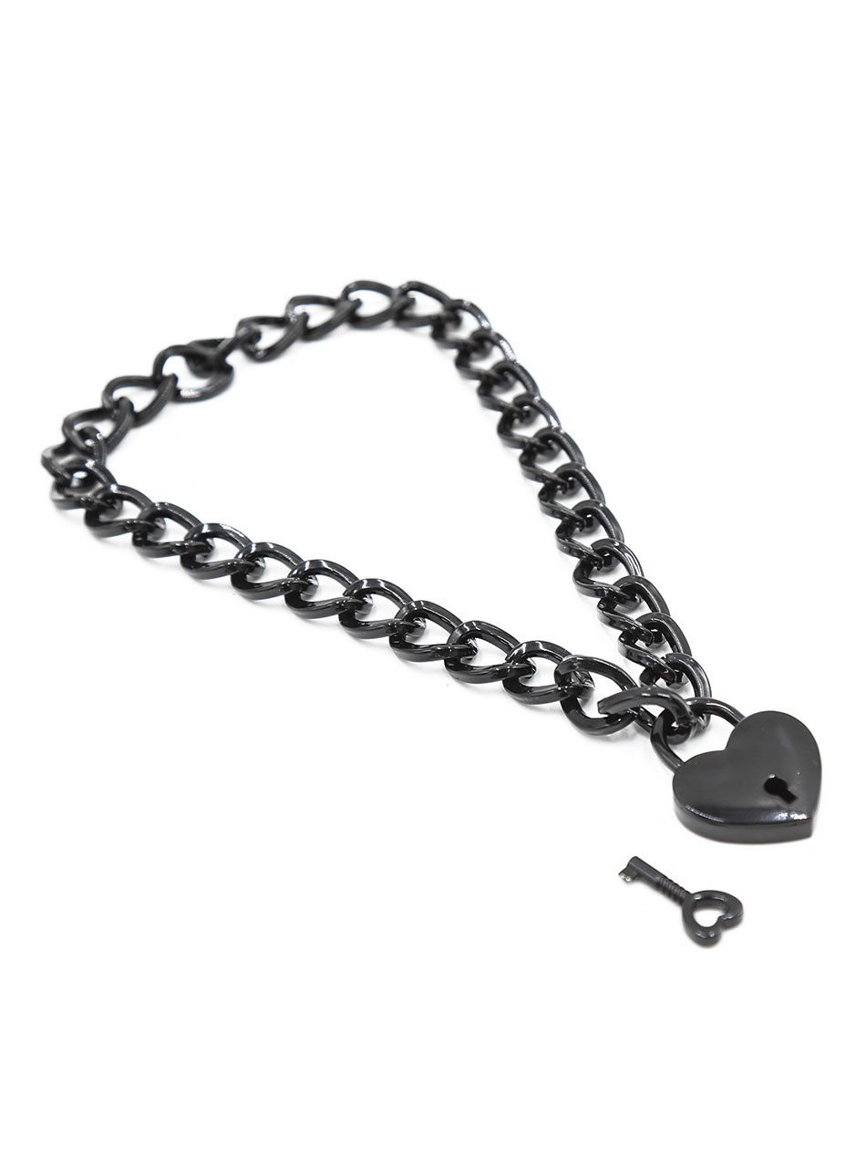 Full view of the collar laid flat showing clasp and lock