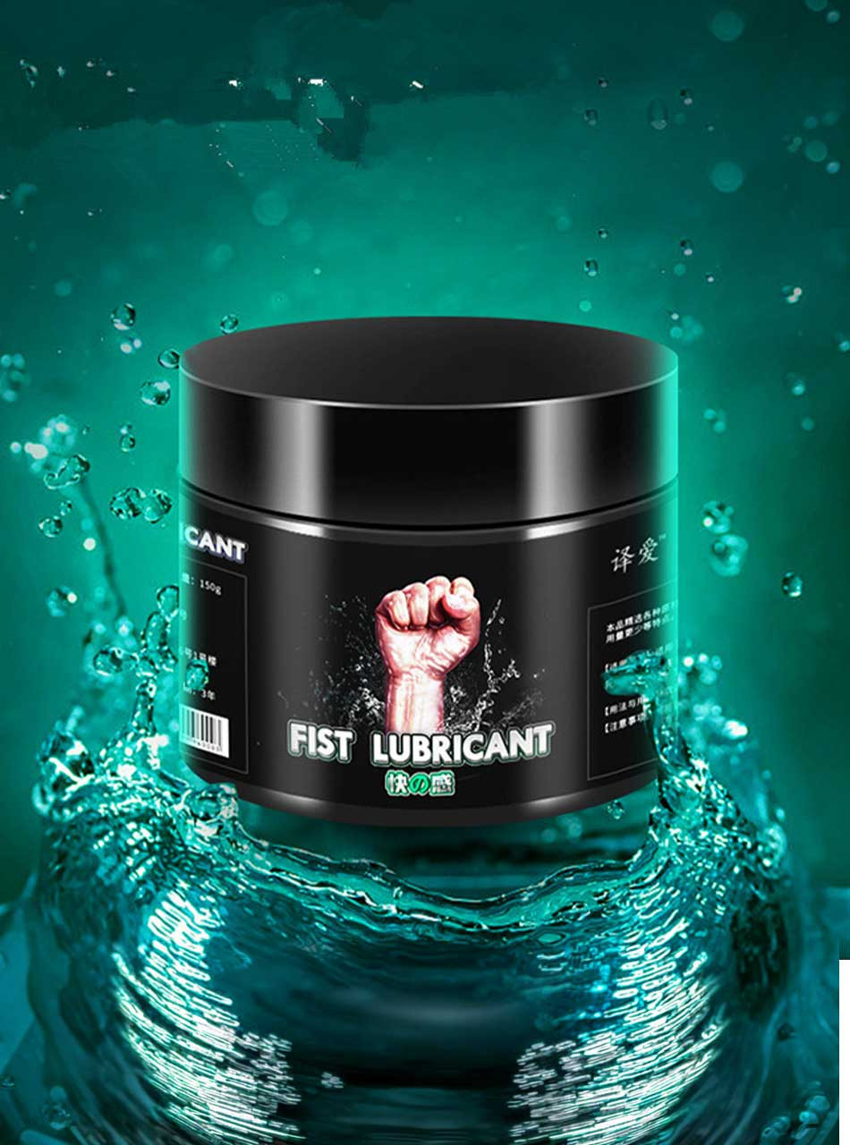Thick fisting lubricant 150 g (5.3 oz) tub with water splash