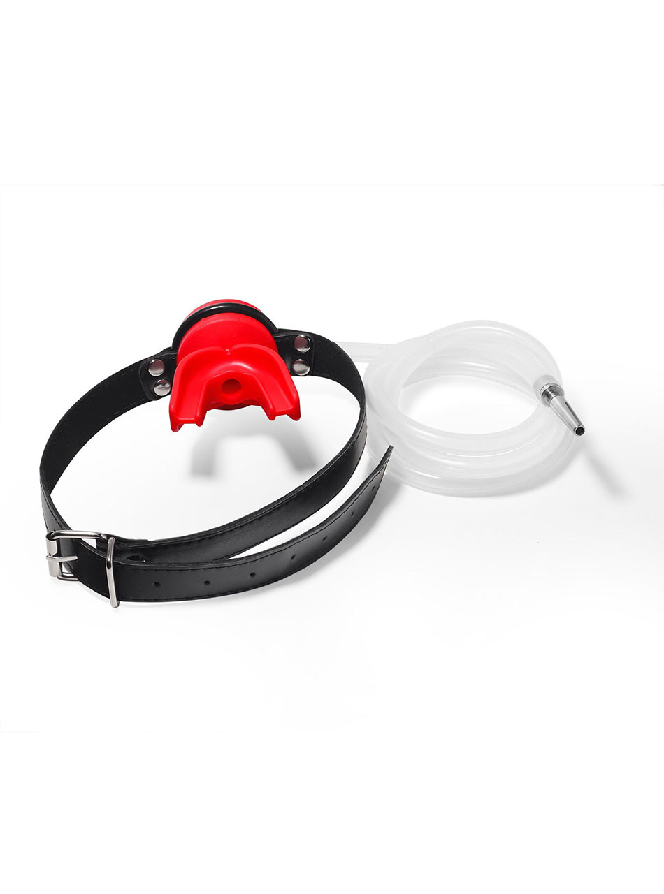 Elegant hollow cock plug with transparent tubing, part of The Lollipop Streamline Piss Play Kit