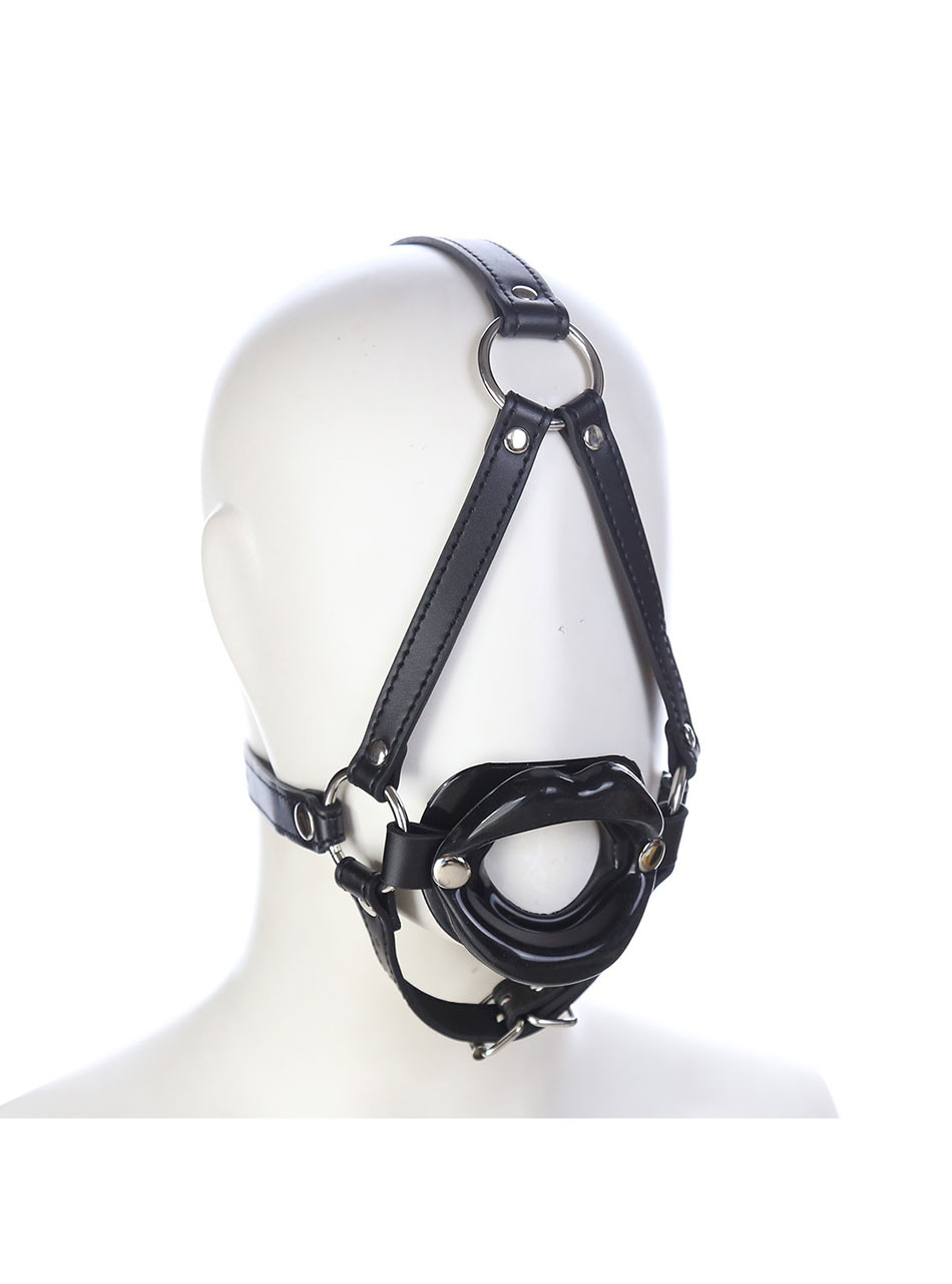Front view of the Head Harness with the black Mouth Gag