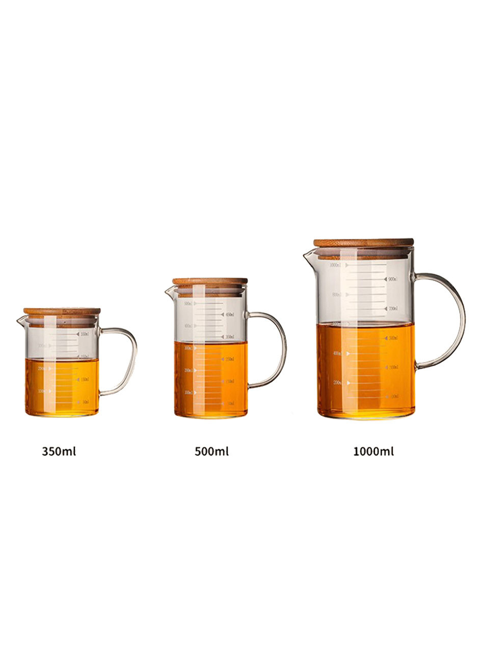 Precision Glass Measuring Cup with crystal clear markings for accurate piss play.