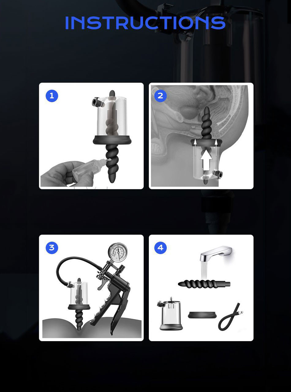 Bulbed Manual Anal Pump