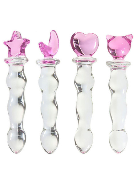 Pink Moon Crystal Glass Dildo