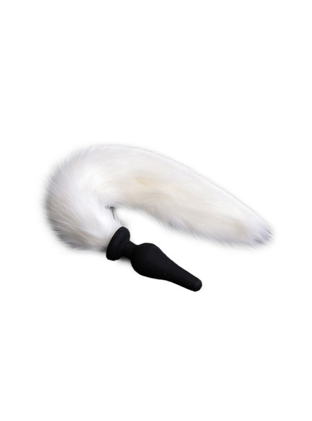 The Frost Whisper Fox Tail Plug beckons with its pure white fluff, reminiscent of Arctic wilderness.