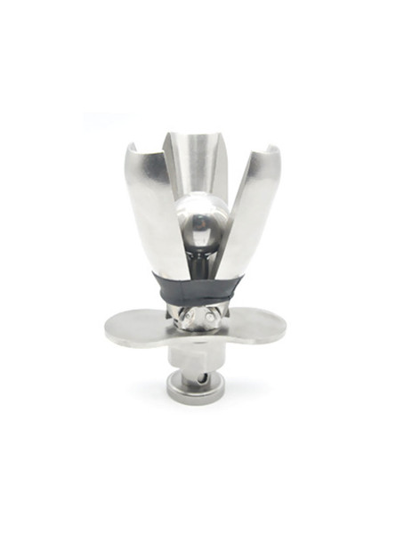 Stainless steel anal lock butt plug in spreader mode