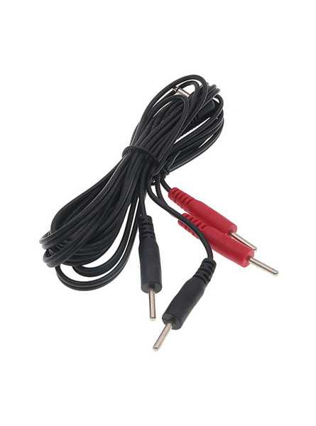 Quad-output 2mm TENS Electrode Cable with 3.5mm jack and four pin connectors.