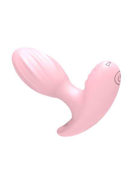 Pink wearable anal plug with wireless remote control