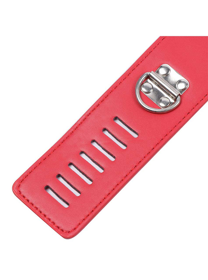 Silk-Lined Red Pup Play Fist Mitts with Cuffs