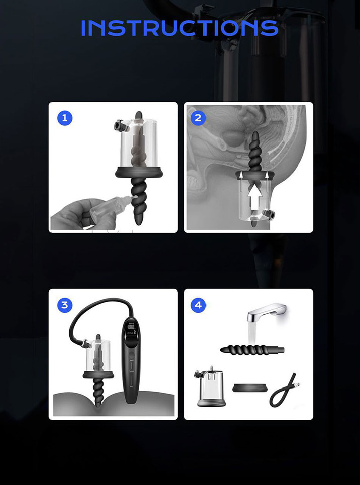 Rosebud pump setup instructions showing plug, insertion, and controller.