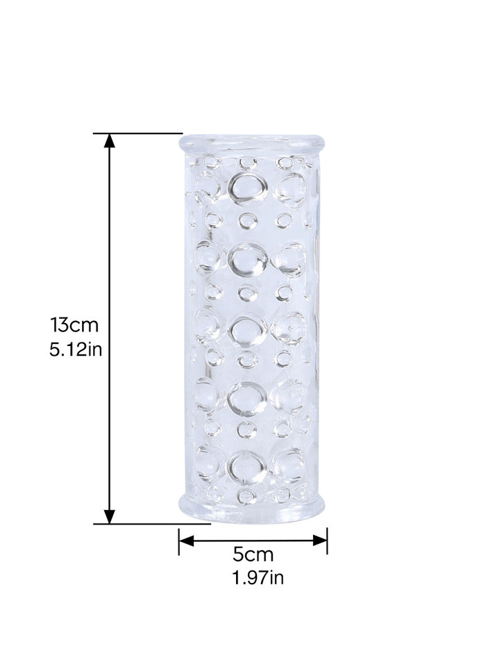 Transparent wavy TPE masturbator with spiral interior texture