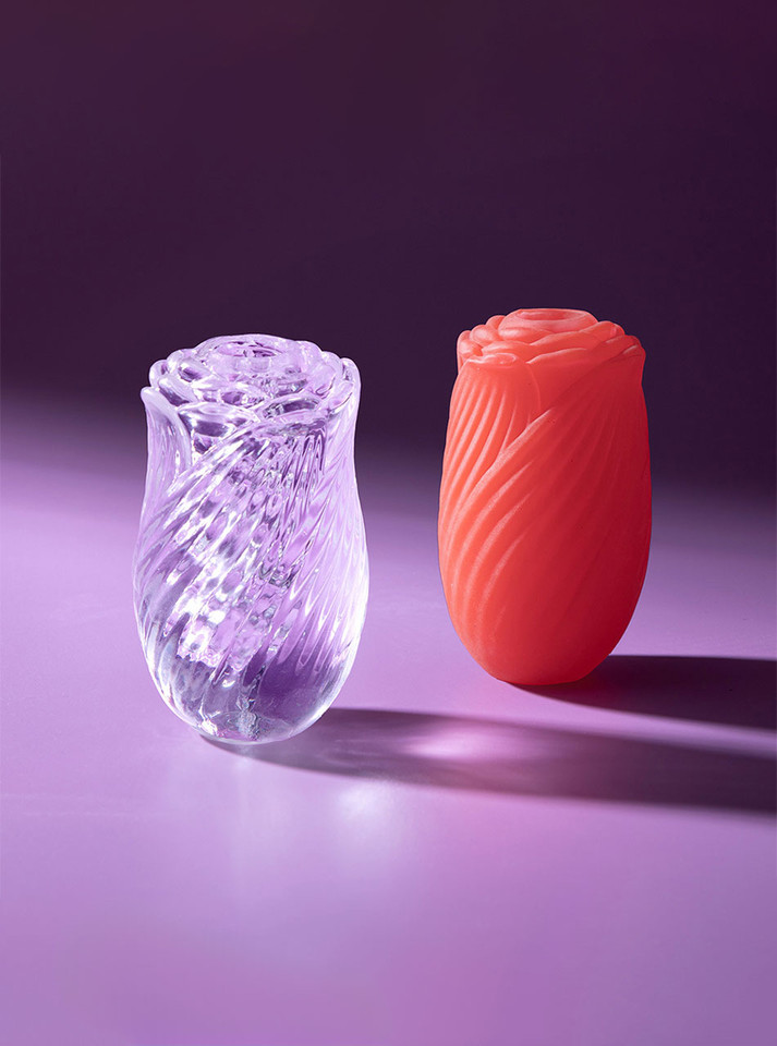 Red Rose Grip Textured Tunnel Stroker