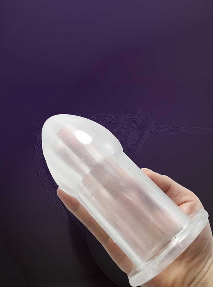 silicone anal dilator flexible hollow design close up