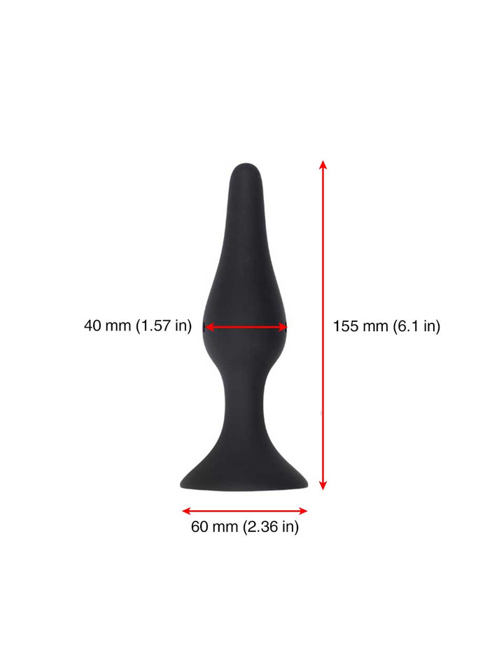 silicone anal plug xl 40mm diameter suction base 155mm length