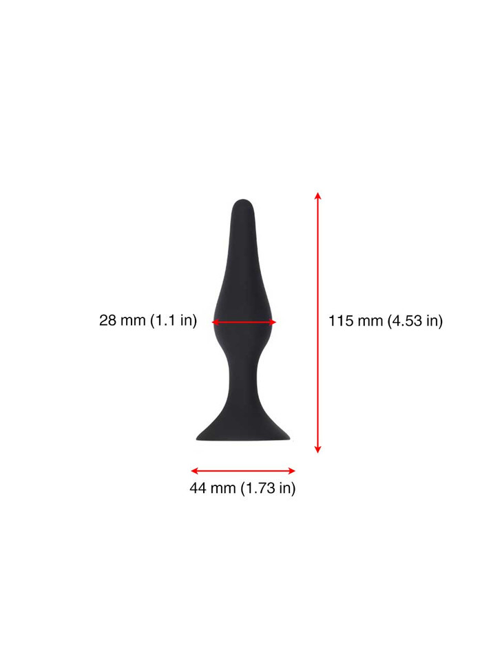 silicone anal plug medium 28mm diameter suction base 115mm length