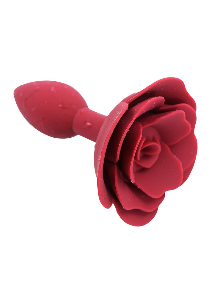 Romantic red rose anal plug aesthetic product photo