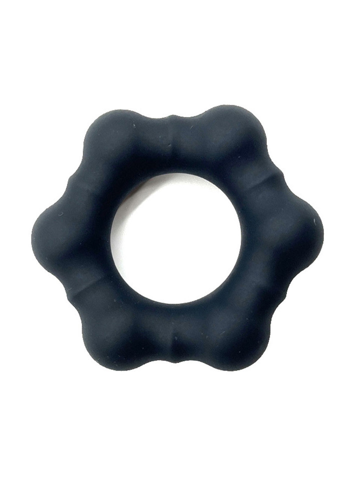 Six Pointed Ring Black silicone cock ring