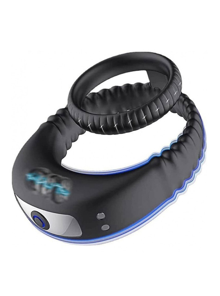Double Grip adjustable vibrating cock ring with additional support ring and dual motor design.