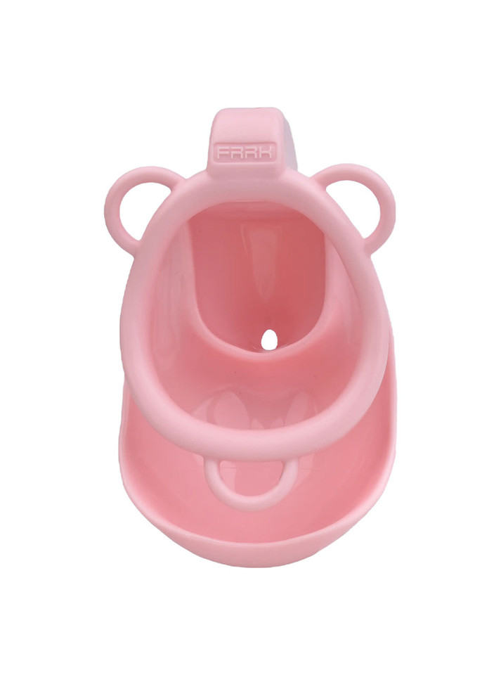 pink resin vagina chastity cage internal opening detail