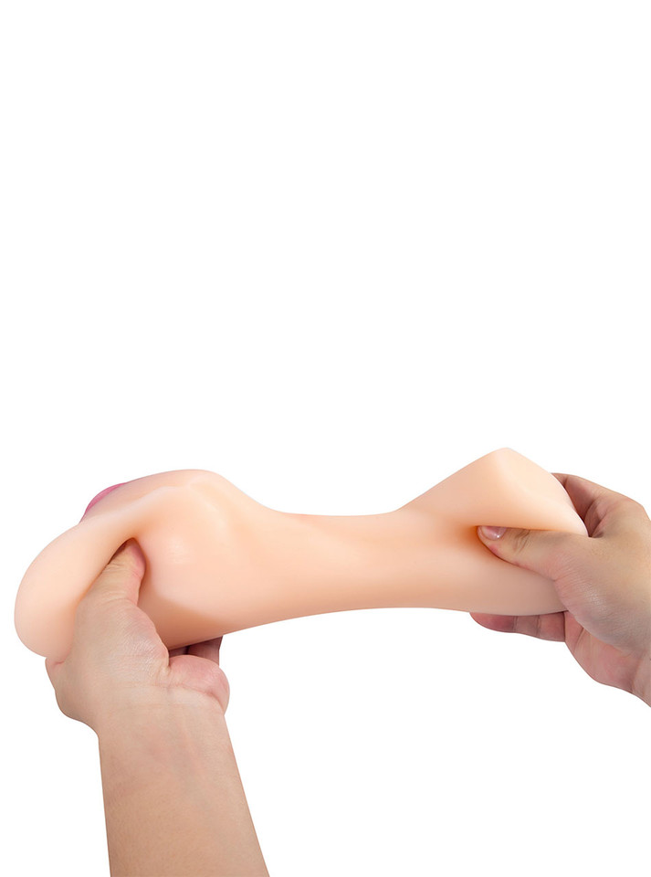 Soft TPE opening stretched on Angel light skin pocket pussy