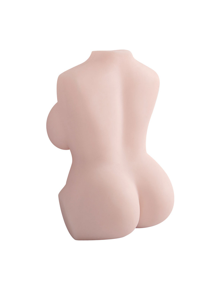 Rear view of Kendra XL full torso masturbator showing her curved back and wide rounded buttocks