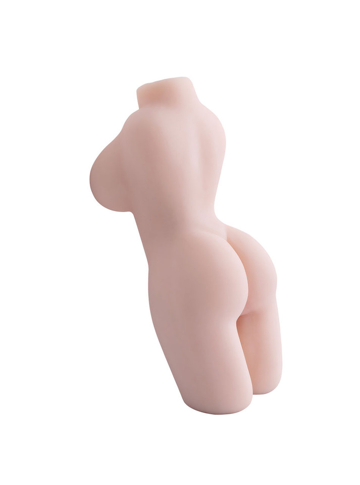 Zoe light skin sex doll rear angle showing rounded ass and thighs