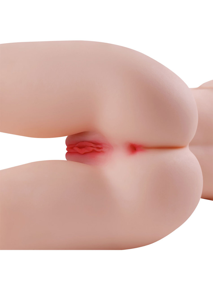 Selena dual-hole torso sex doll showing separate pussy and anal entrances