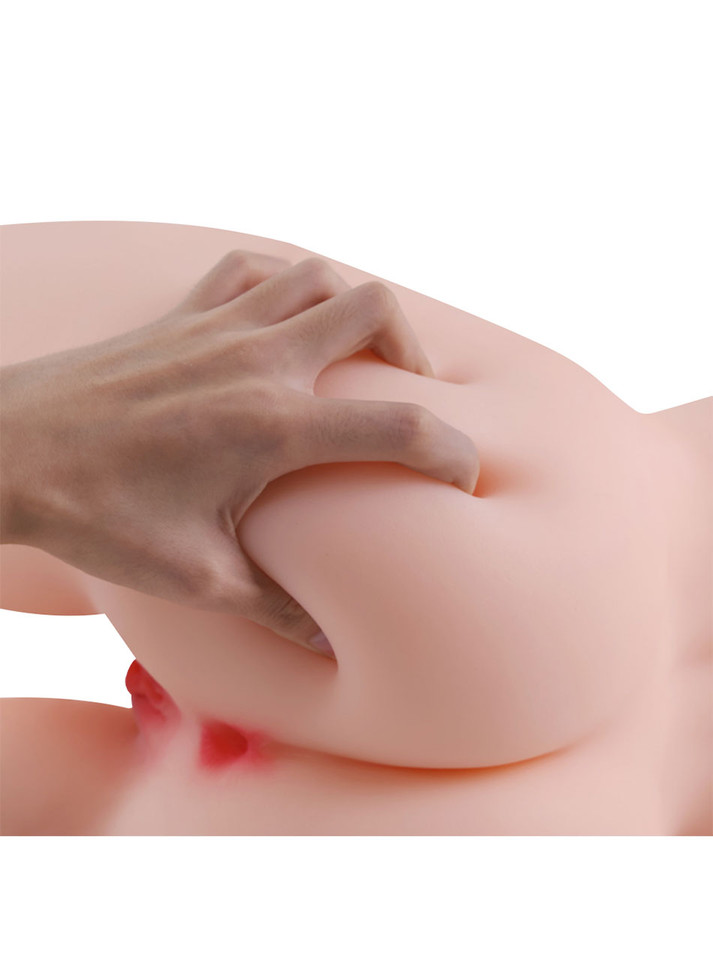 Selena rounded TPE ass being squeezed by hand