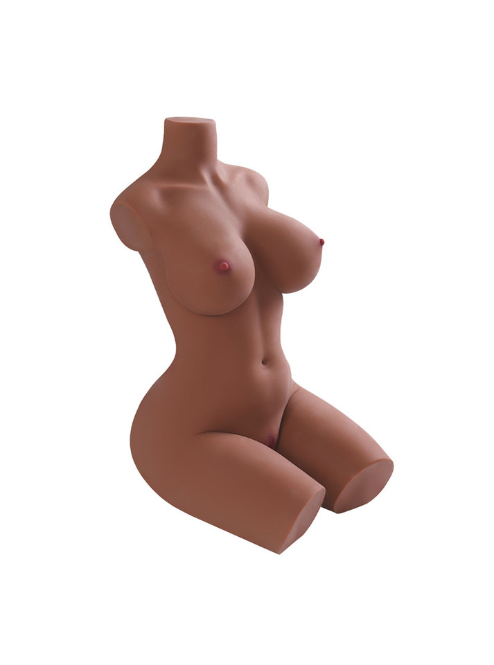 Mercedes huge tits and thick thighs torso sex doll in a seated position