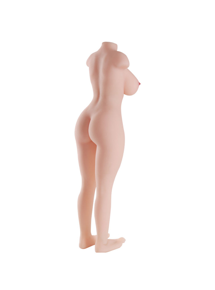 Ruby light skin sex doll full side view with rounded ass
