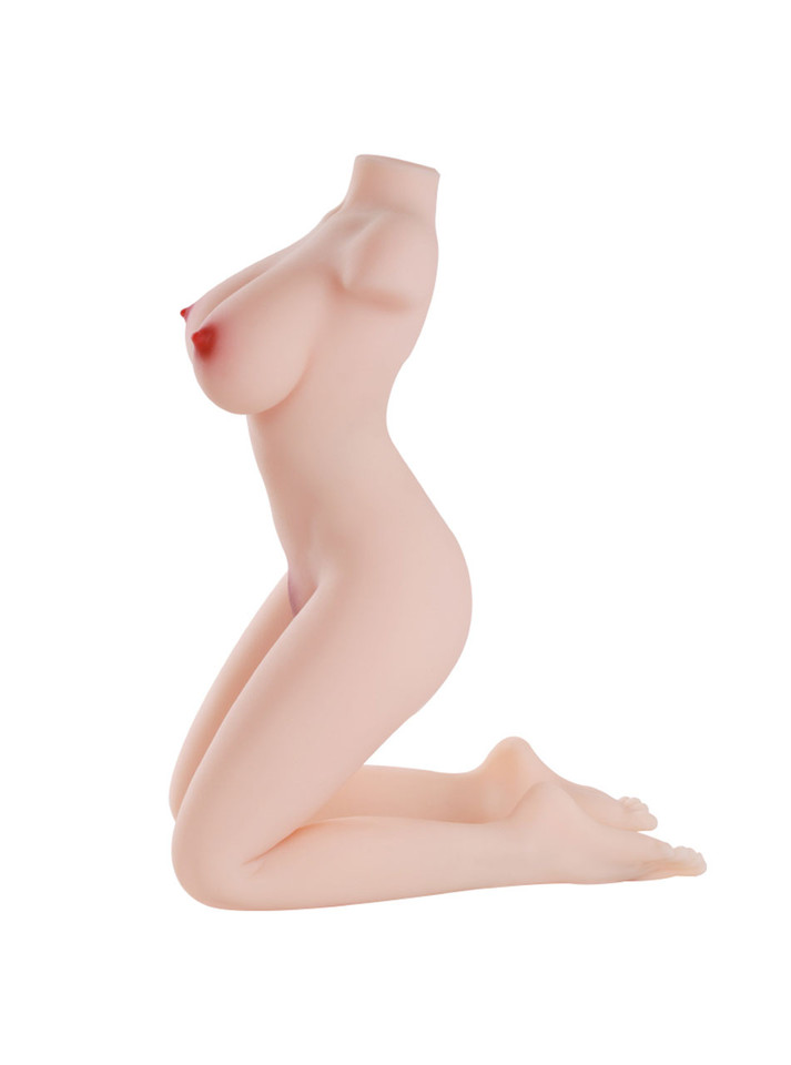 Ruby busty long-legged sex doll shown from the opposite side